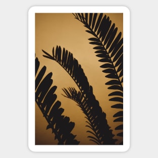Golden Shaded Palm Leaves Sticker
